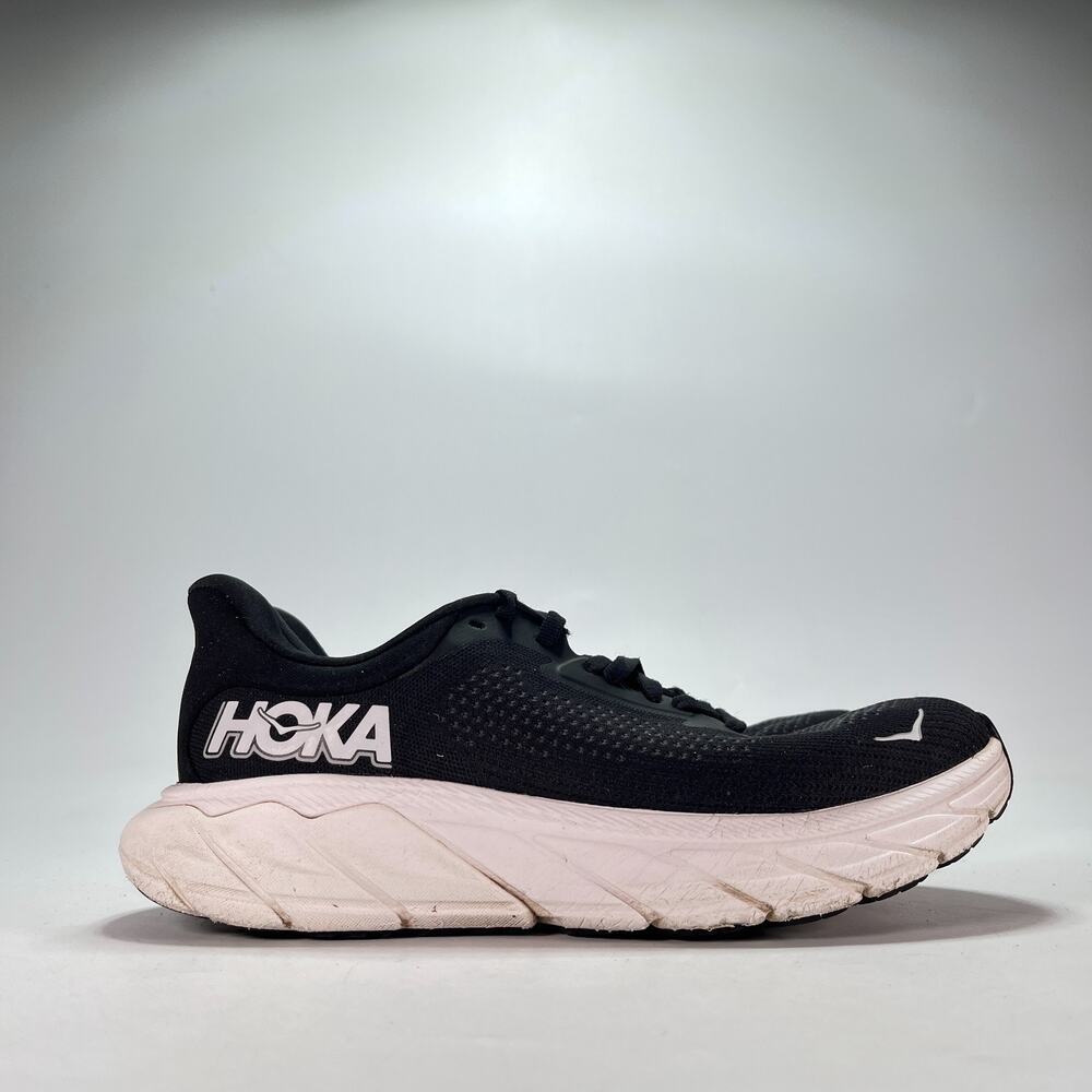 HOKA Arahi 7 Black White Stability Running Shoes 1147851 BWHT Women's Size 8B